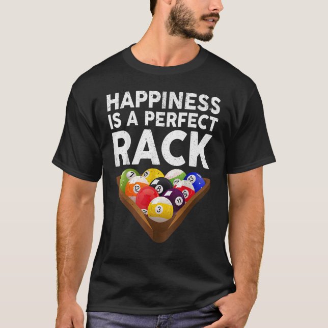 Camiseta A Felicidade É Uma Piscina Perfeita De Rack Billia (Frente)