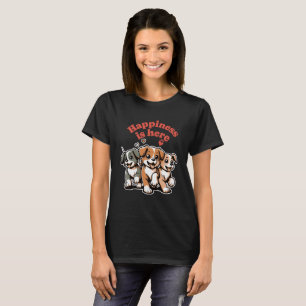 Camiseta A Felicidade Está Aqui Cachorro Cuppy