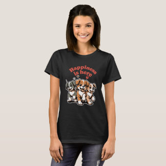 Camiseta A Felicidade Está Aqui | Cachorro | Cuppy