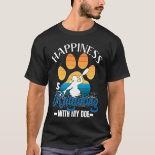 Camiseta A felicidade está brincando com o meu cachorro par