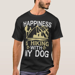Camiseta A Felicidade Está Caminhando Com Meu Cachorro Ao A