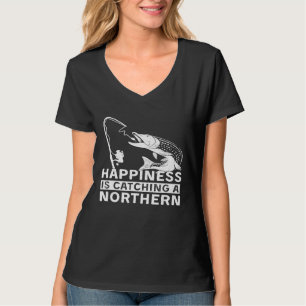 Camiseta A Felicidade Está Pegando Um Peixe De Acampamento