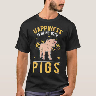 Camiseta A Felicidade Está Sendo Com O Pigs Premium 2635
