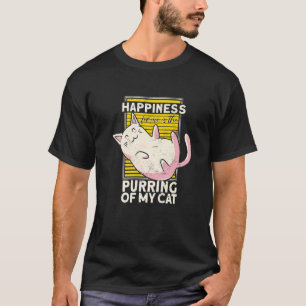 Camiseta A Felicidade Para Mim É A Purga Do Meu Gato De Gat