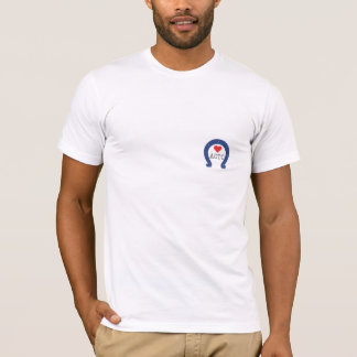 Camiseta A ferradura azul ama o logotipo pequeno de ACTC