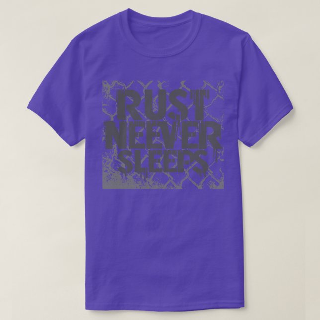 Camiseta A ferrugem nunca dorme (Frente do Design)