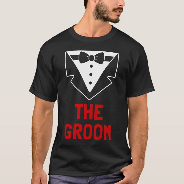 Camiseta A Festa de casamento do Groom (Frente)