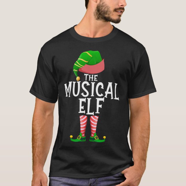 Camiseta A Festa de Natal da Família Musical Elf Matching F (Frente)