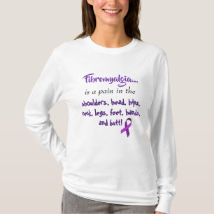 Camiseta A fibromialgia é uma dor no ... Laço Roxo