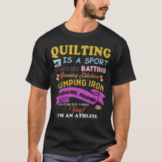Camiseta A Filmagem É Uma Quilt Engraçada No Esporte Que Di