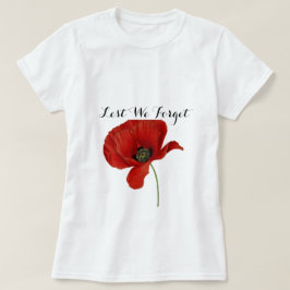 Camiseta A fim de que não nós esqueçamos a papoila da