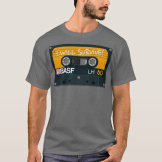 Camiseta A fita de áudio Vintage BASF I sobreviverá