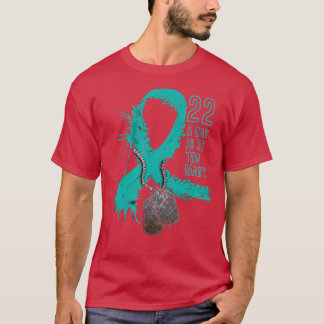 Camiseta A Fita De Sensibilização Do Suicídio Veterano Fita