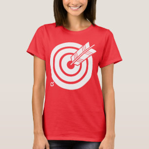 Camiseta A flecha atingiu um alvo redondo