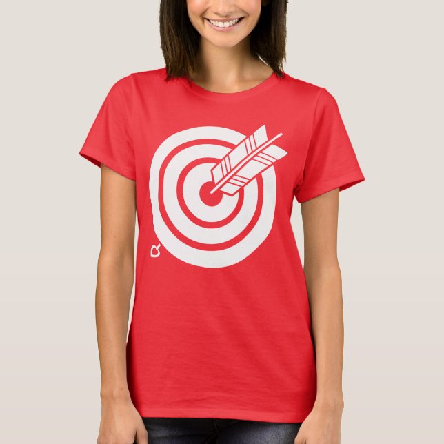 Camiseta A flecha atingiu um alvo redondo (Frente)