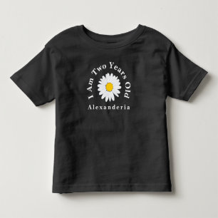 Camiseta A flor bonito da margarida branca adiciona o nome,