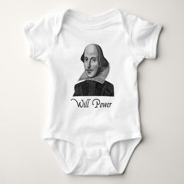 Camiseta A força de vontade de William Shakespeare (Frente)