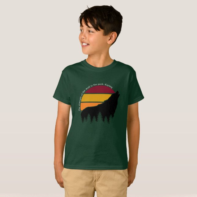 Camiseta A Força do Lobo é o Retro do Pacote (Frente Completa)