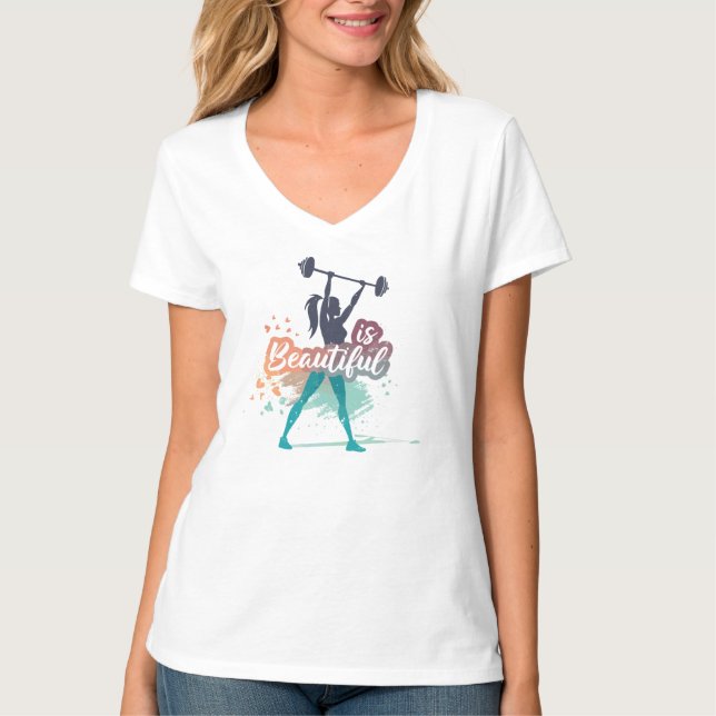 Camiseta A Força É Uma Ótima Malhação-Apoderada-Giro-Mulher (Frente)