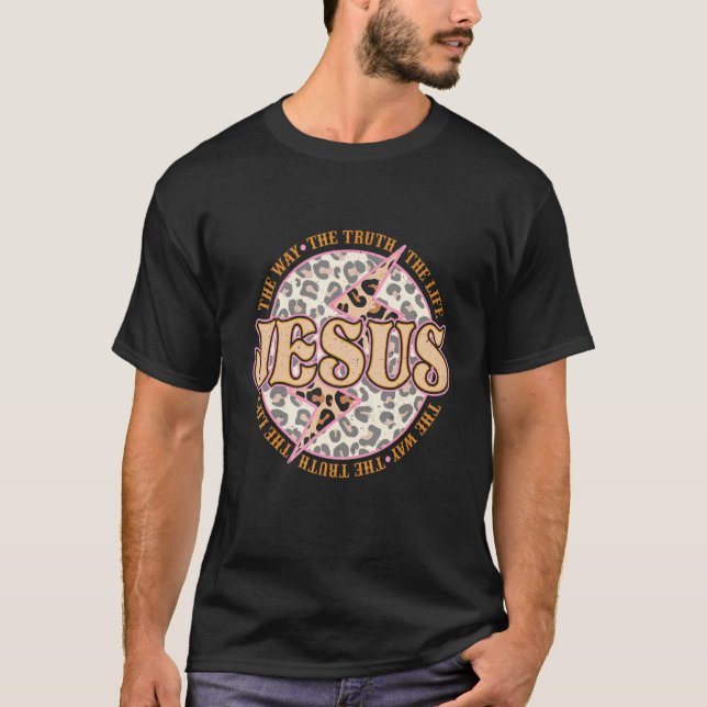 Camiseta A Forma Como A Verdade O Círculo Da Vida Leopardo  (Frente)