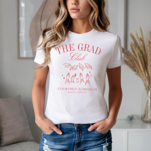 Camiseta A Formatura Clube Moderno Vermelho de Graduação