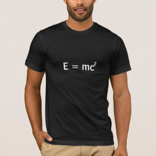Camiseta A fórmula famosa E=mc^2 de Einstein, mas com uma