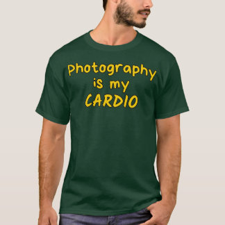 Camiseta A fotografia é o meu cardio Um excelente presente