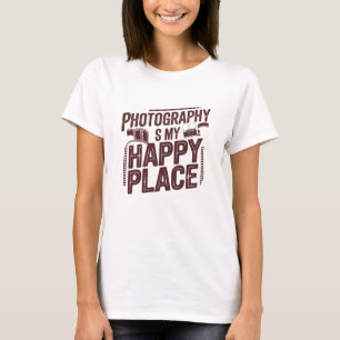 Camiseta A fotografia é o meu lugar feliz