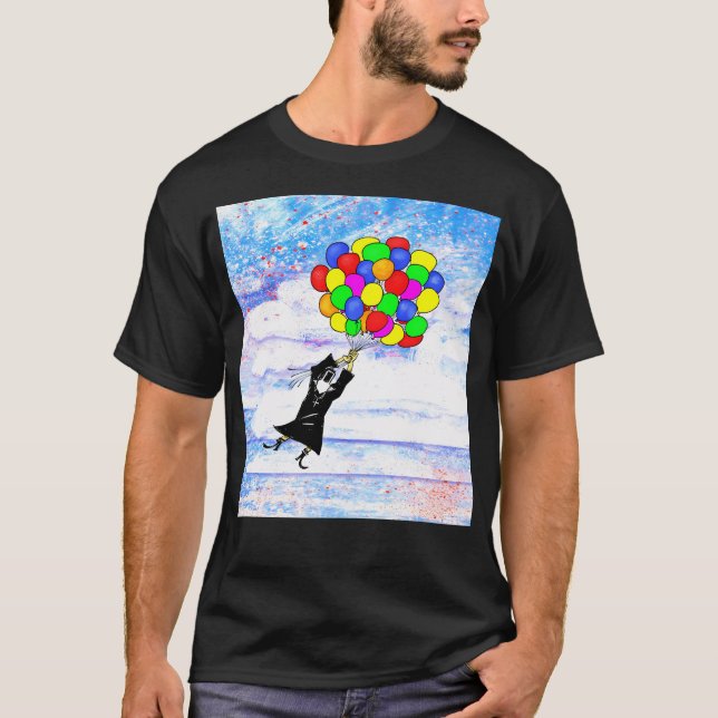 Camiseta A freira divertida pega voo (Frente)
