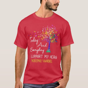 Camiseta A Friso Árvore Eu Apoio A Minha Microcefalia Herói