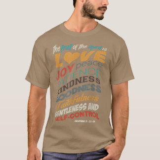 Camiseta A Fruta Da Escritura De Bíblias Cristã Espirituosa