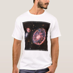 Camiseta A Galáxia De Rodas De Cartaz E Suas Galáxias Compa