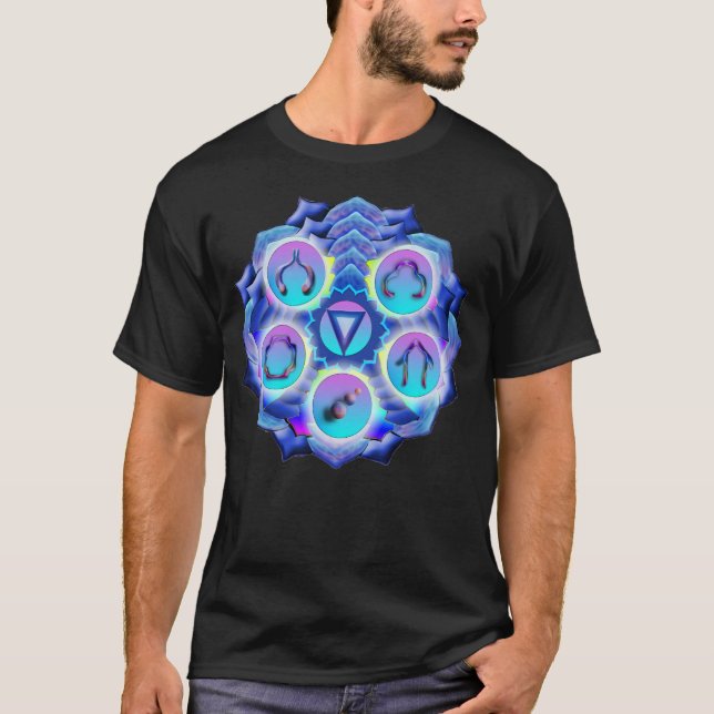 Camiseta A garganta Chakra Mandala (Frente)