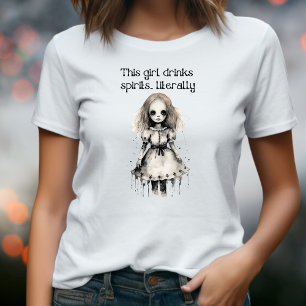 Camiseta A Garota do Espírito Cérebro Figurino da Boneca do