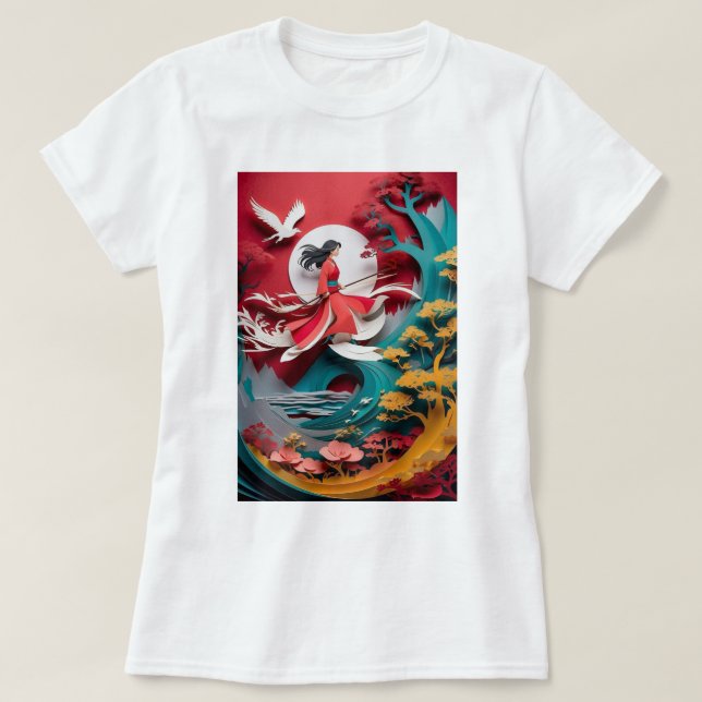 Camiseta A Garota Vibrante (Frente do Design)