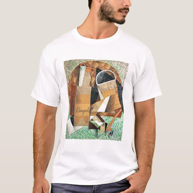 Camiseta A garrafa de Banyuls, 1914 (gouache & colagem) (Frente)
