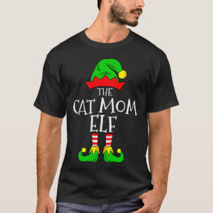 Camiseta A Gata Mãe Elf Engraçada Festa De Natal De Pet