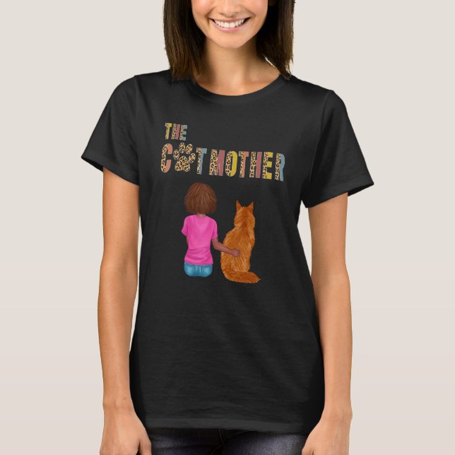Camiseta A Gata Mãe Maine Coon Gata Mãe Mamãe (Frente)