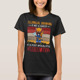 Camiseta A Gaveta Técnica Da Mens Não É Um Rascunho De Gave