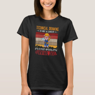 Camiseta A Gaveta Técnica Da Mens Não É Um Rascunho De Gave