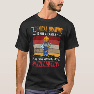Camiseta A Gaveta Técnica Da Mens Não É Um Rascunho De Gave