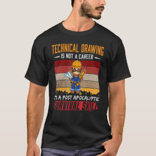 Camiseta A Gaveta Técnica Da Mens Não É Um Rascunho De Gave