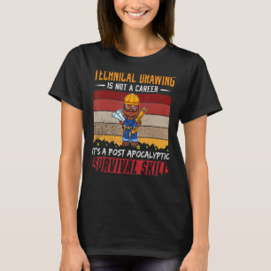Camiseta A Gaveta Técnica Da Mens Não É Um Rascunho De Gave