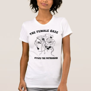 Camiseta A Gaze das Mulheres Cobra Rosa Halloween