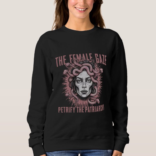 Camiseta A Gaze Feminina Petrify A Patriarquia Medusa (Frente)