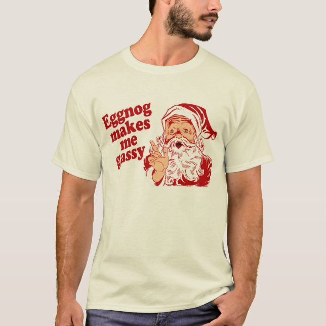 Camiseta A gemada faz o papai noel flatulento (Frente)