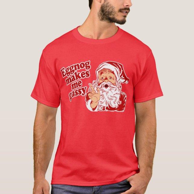 Camiseta A gemada faz o papai noel Gassy (Frente)