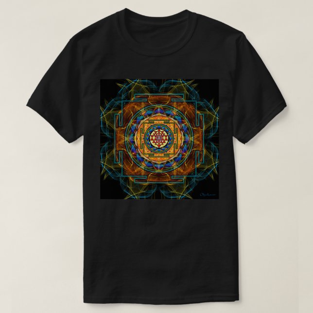 Camiseta A Geometria Sagrada do Sri Lanka (Frente do Design)
