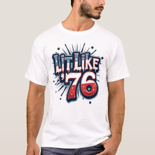 Camiseta A Geração Patriótica Retroativa Z iluminou-se como