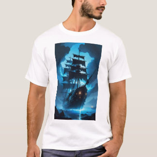 Camiseta a ghost ship, a pirate ship, a foggy ship, the Fly